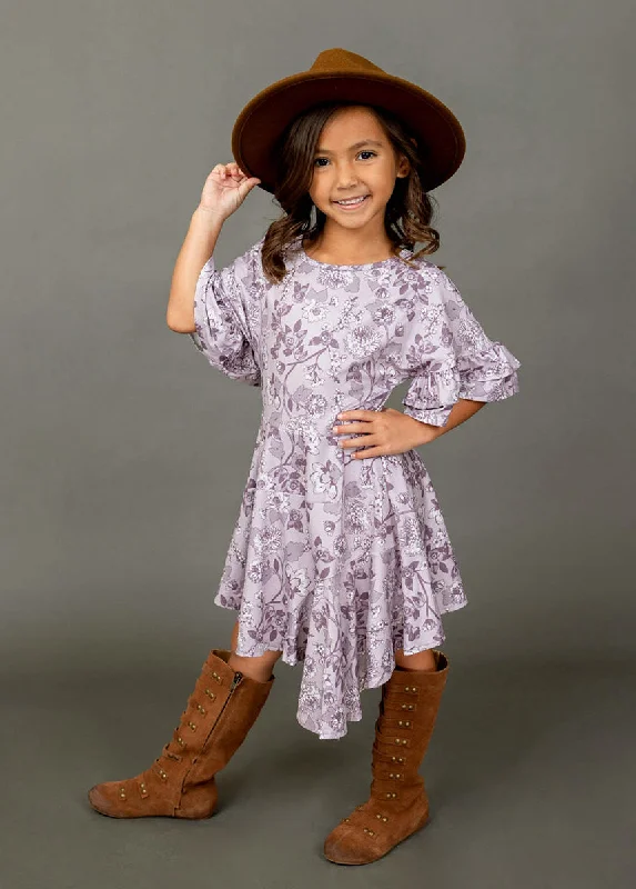 Emilia Dress in Lavender Floral