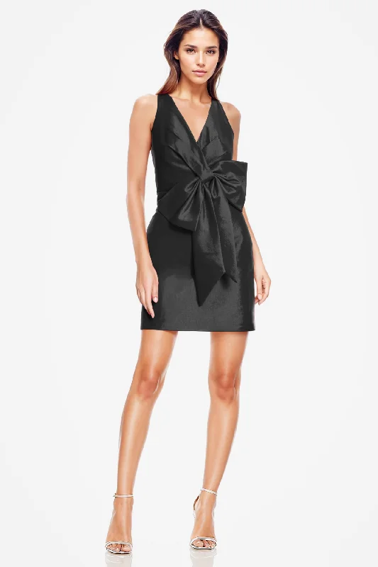 The Amira | Black Bow Mini Cocktail Dress